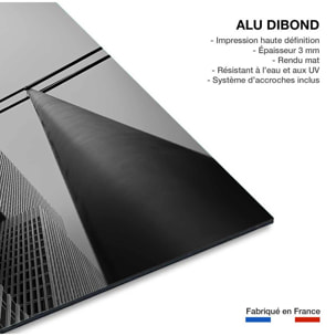 Tableau deco ville feu jaune Tableau alu Dibond