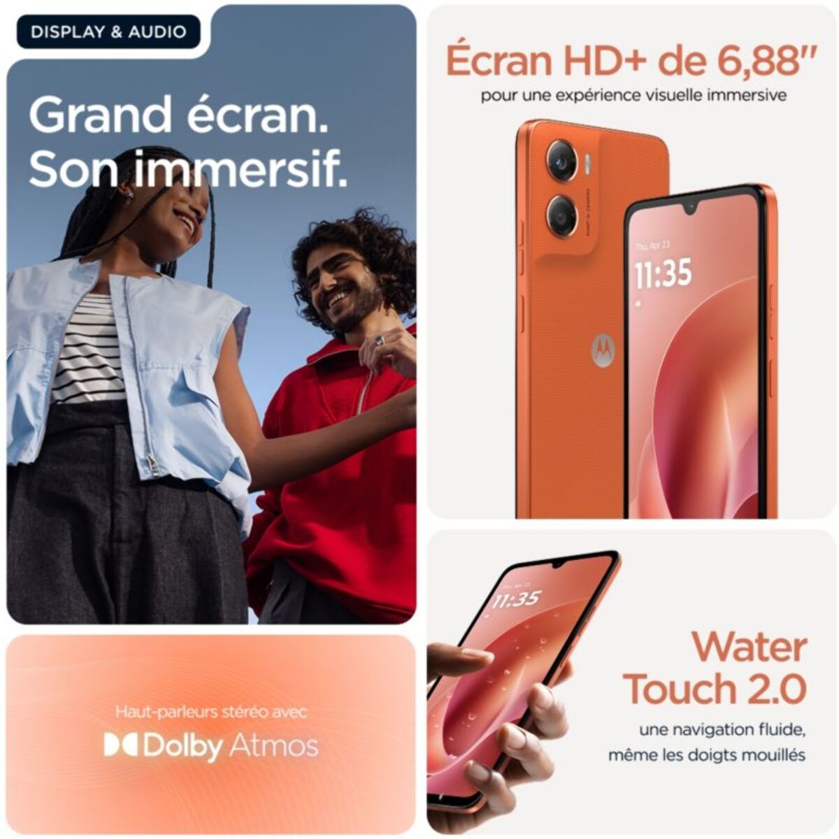 Smartphone MOTOROLA G06 128Go Arabesque orange