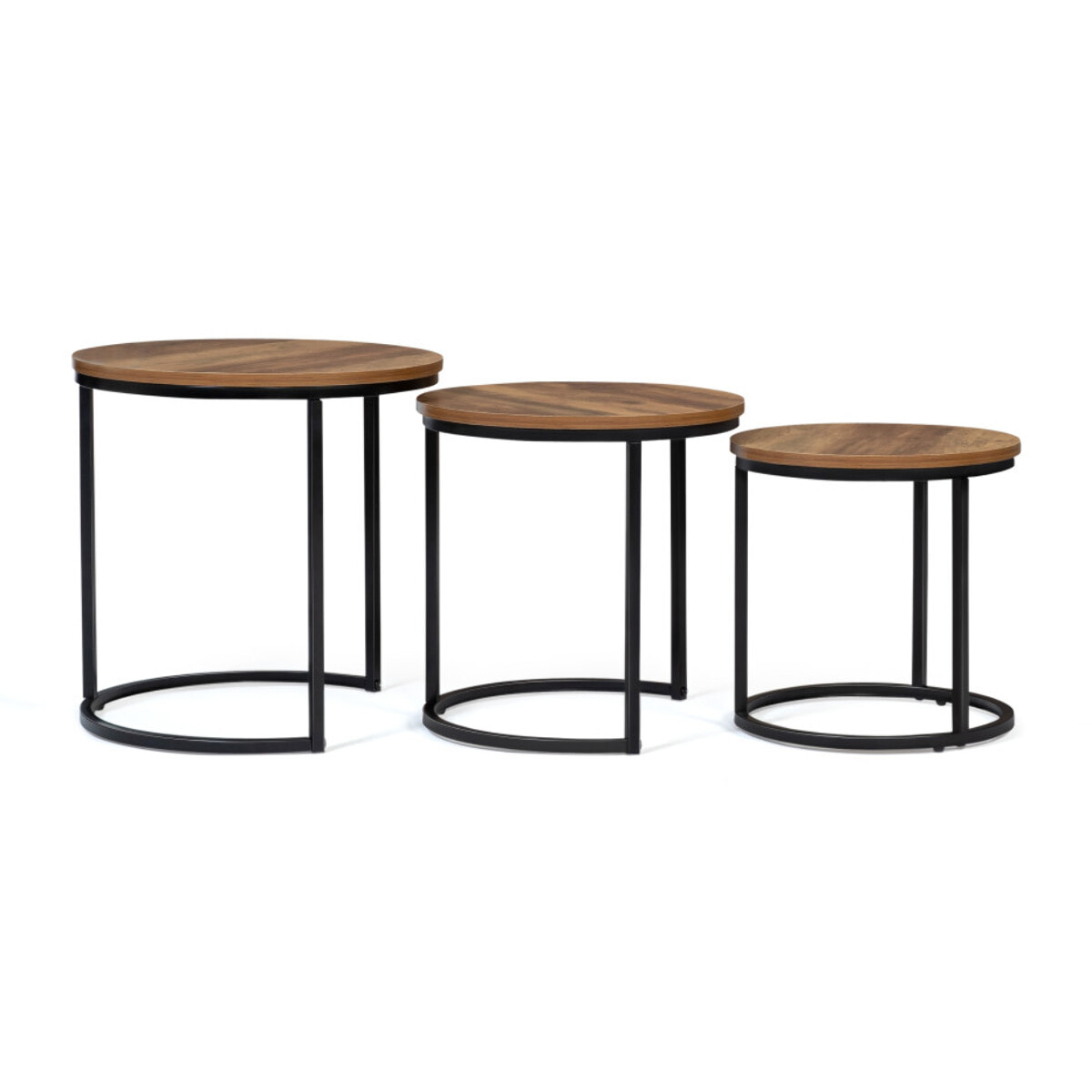Tables basses rondes gigognes Elize - lot de 3