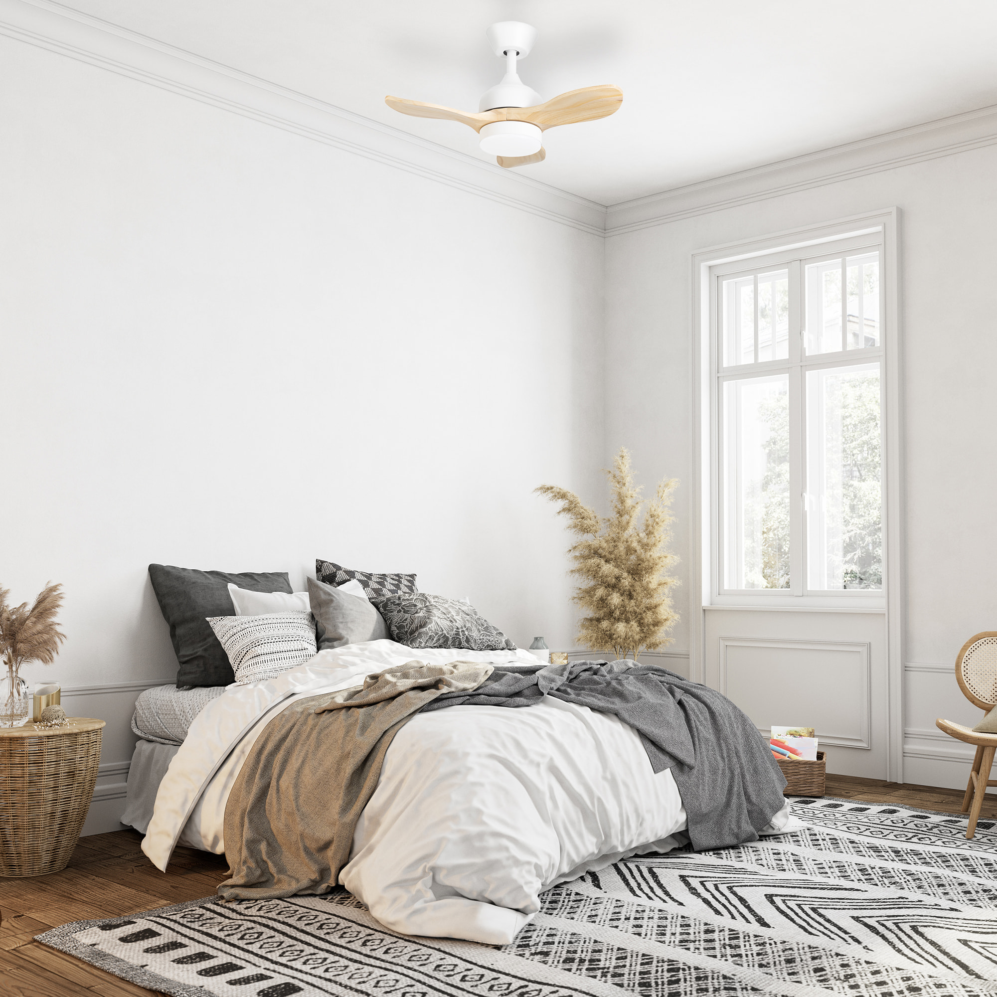 Forlight FORLIGHT Calar Ventilador de Techo con luz LED Silencioso con 5 velocidades,