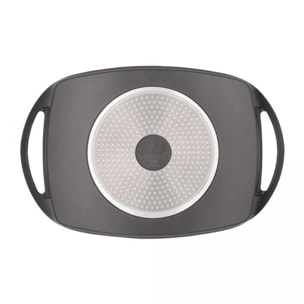 Plancha grill noir 47cm - "diamant bleu"