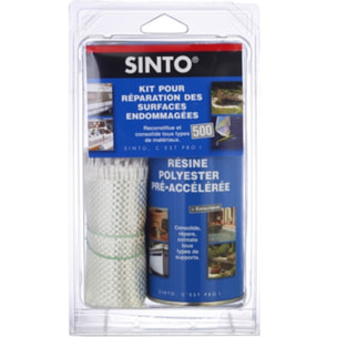 KIT SINTOFER pour réparation des surfaces endommagées 500 ML résine + ½ m² tissu - 31150