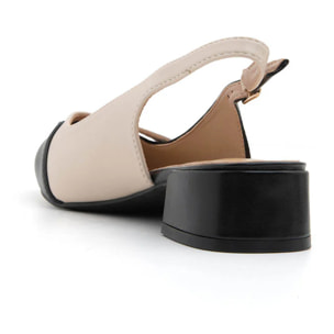 Slingback cross-design - NERO