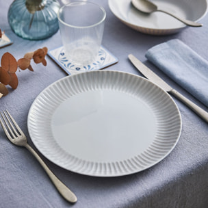 6 assiettes plates grises 25 cm Cottage - Luminarc