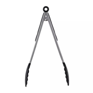 Pinzas de cocina h.34 cm acero inoxidable con puntas de silicona expert san ignacio