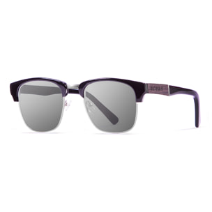 Gafas de sol OCEAN NIZA - Negro brillante con patillas negro brillante y ébano / Ahumada