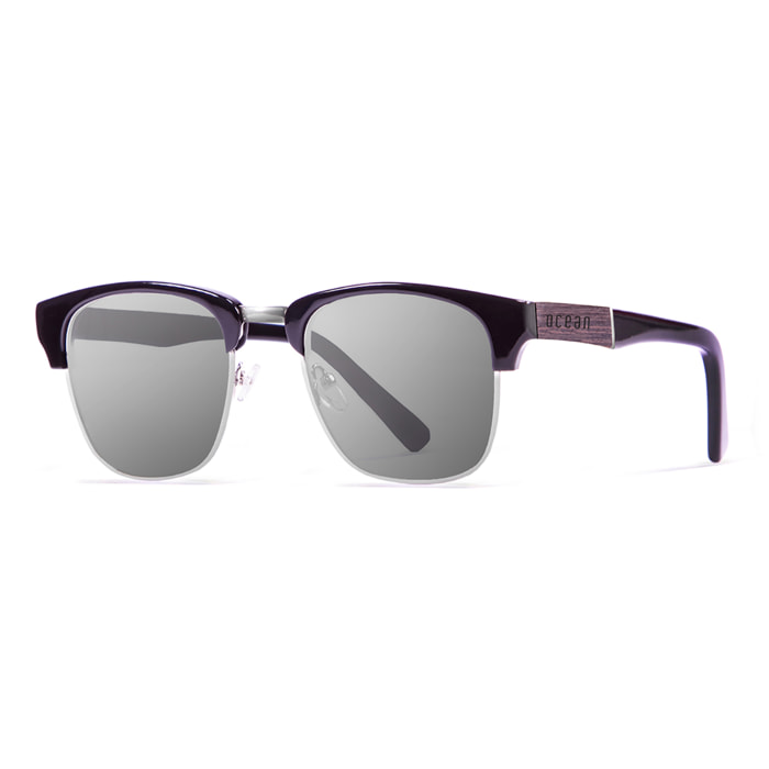 Gafas de sol OCEAN NIZA - Negro brillante con patillas negro brillante y ébano / Ahumada