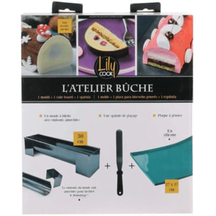 Kit Pâtisserie LILY COOK buche moule plaque genoise spatule