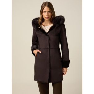 Oltre - Cappotto in tessuto morbido - Marrone