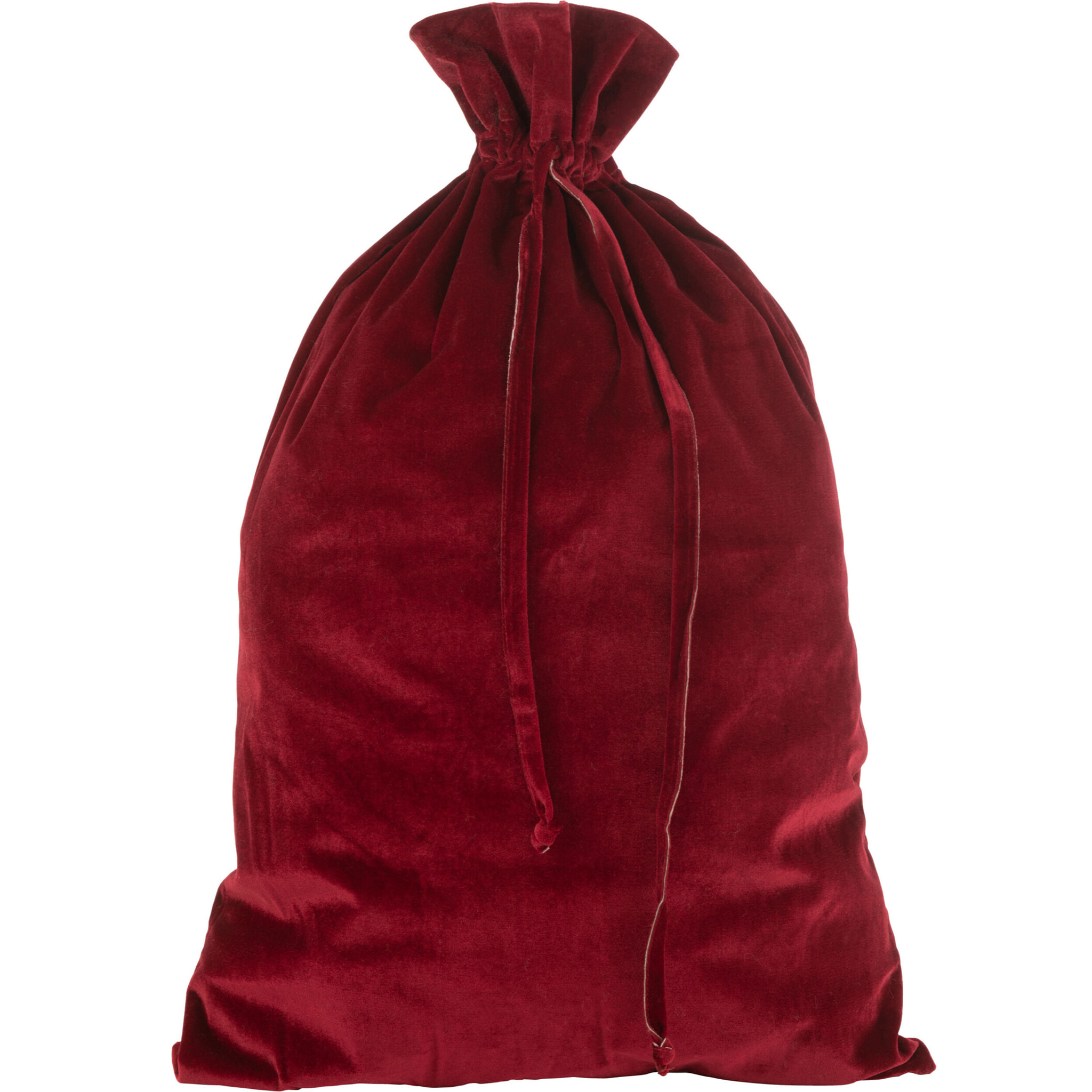 J-Line Sac Noel Velours Rouge Large