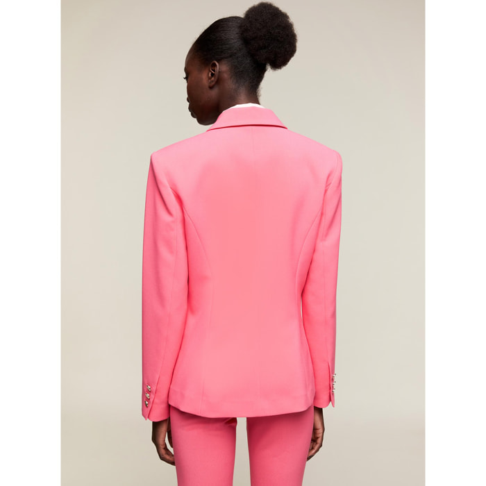 Motivi - Blazer de doble botonadura con detalle de botones - Fuchsia