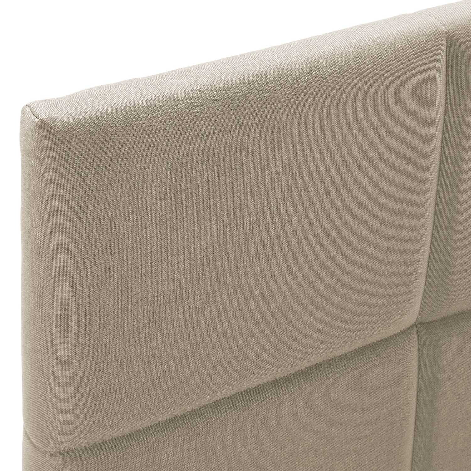 Estructura de cama tapizada Silvi de 30 cm Beige