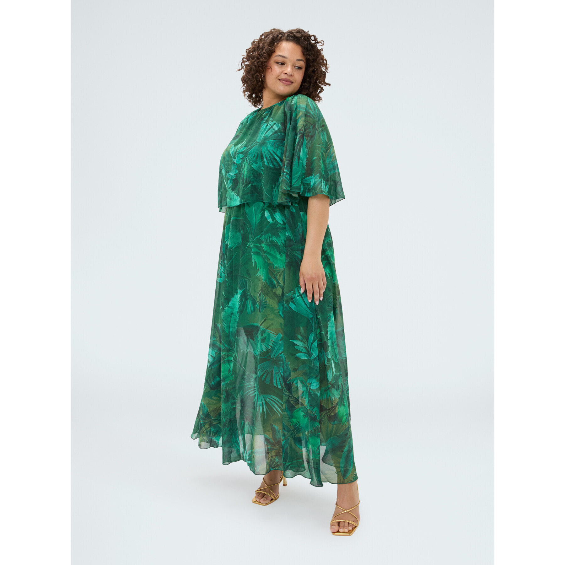 Fiorella Rubino - Vestido largo Dream estampado tropical - Verde