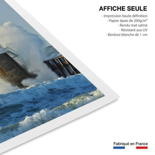 Affiche photo tempête sur le phare Affiche seule