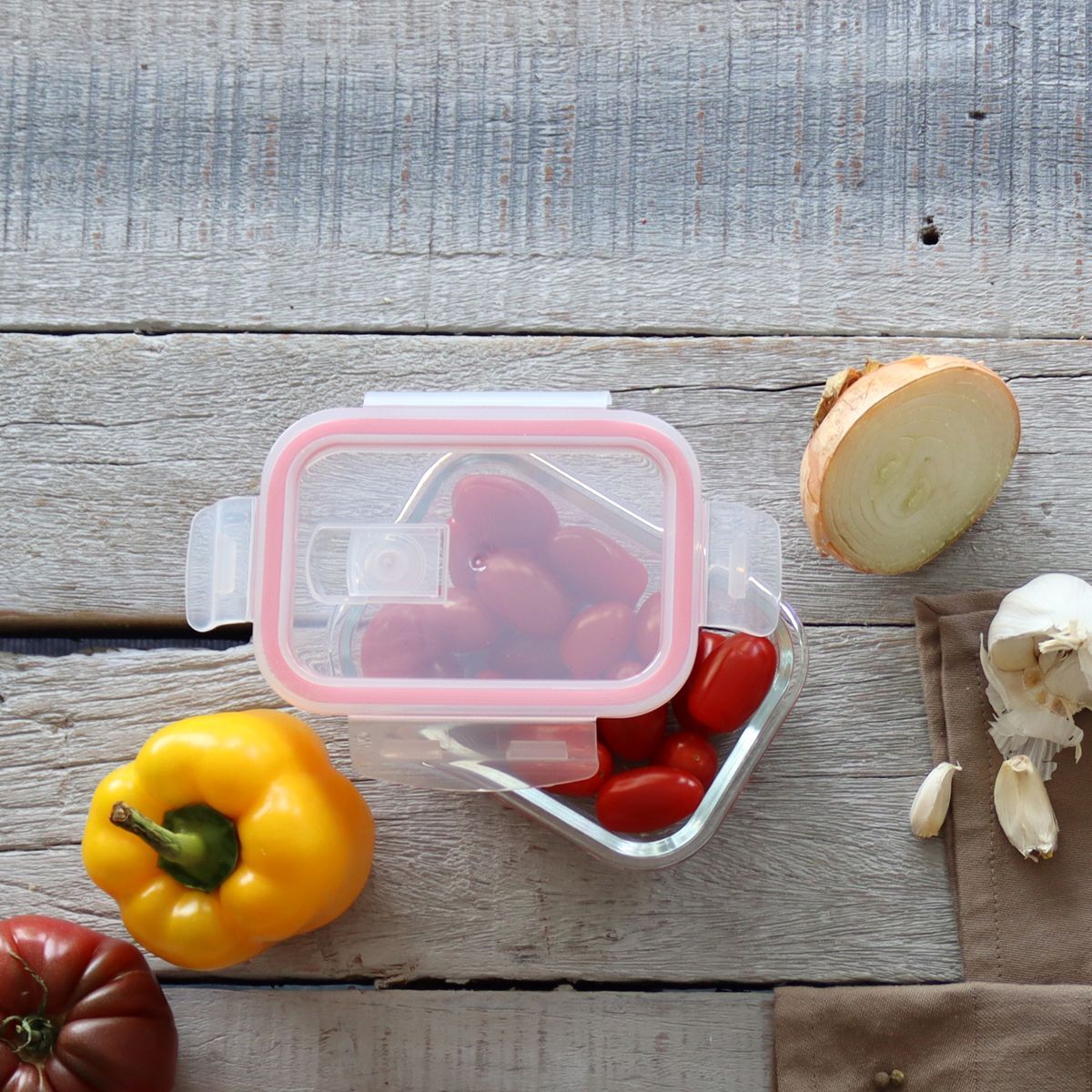 Boîte hermétique rectangulaire 370ml en verre CLEMENTINE