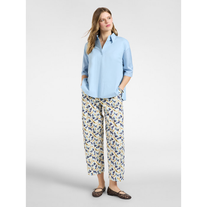 Elena Mirò - Pantaloni stampati - Bianco