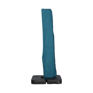 Parasol déporté rectangulaire 3x4m + dalles à lester 50x50cm WIMEREUX + DALLES