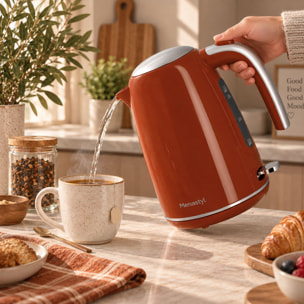 Bouilloire en acier inoxydable 1,7L brique RETRO