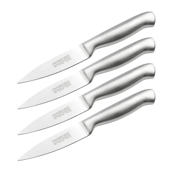 Ensemble de 4 Couteaux d'office en inox 20 cm en tout Nirosta Star