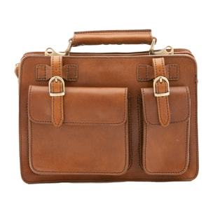 Borsa a mano  unisex In Vera pelle Made in Italy 32x23x10 cm