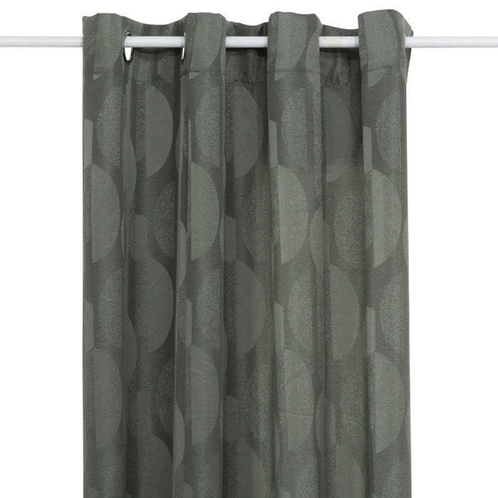 Rideau "Wimbi" jacquard vert kaki 140x260cm