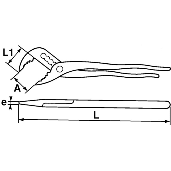 Pince multiprise bi-matière à bouton poussoir SAM OUTILLAGE - 201-25