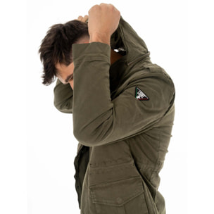 Chaqueta de hombre Leone Old Wash de corte militar