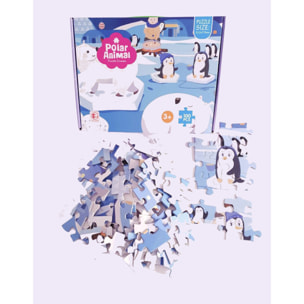 PUZLE DE 100 PIEZAS: ANIMALES POLARES