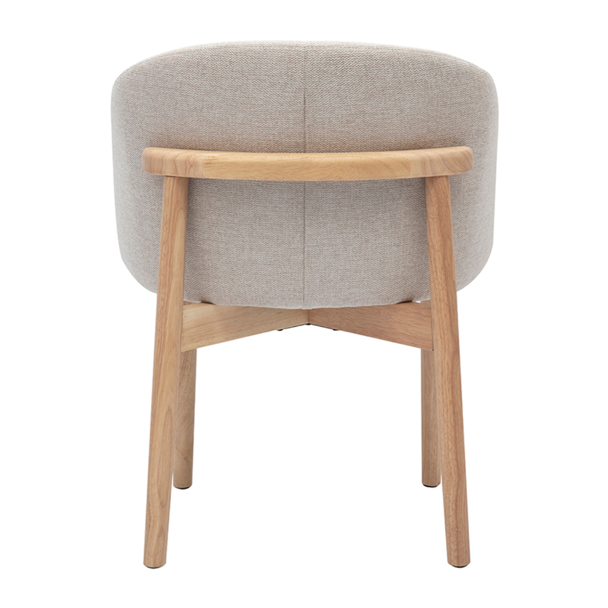 Chaises en tissu effet velours texturé beige et bois clair (lot de 2) TORVI