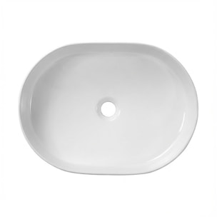 Vasque à poser ovale 50 x 36,5 x 12 cm sans trop-plein blanc brillant PixL (CEPX5037)