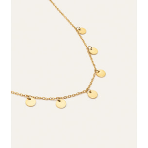 Collar Mini Moons Acero Baño Oro