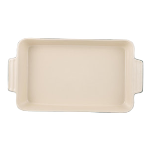 Juego de 2 Utensilios de cocina - Cuchara y espátula de silicona + 2 Fuentes de horno rectangulares en Gres color verde EXCALIBUR Bergner