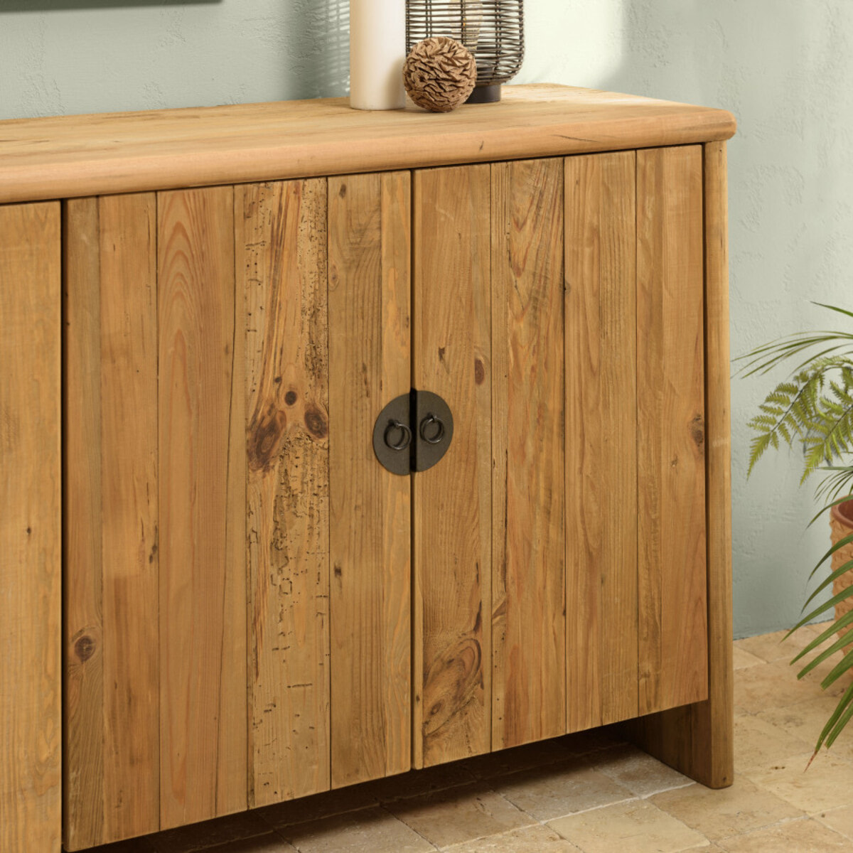 ANDRIAN - Buffet 4 portes bois pin recyclé
