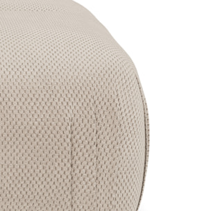 Penelope - pouf en velours texturé - Beige
