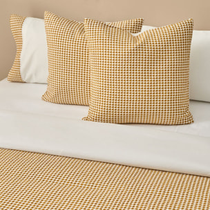 Funda nórdica tejido gofrado Fotex color amarillo ocre 100% Algodón