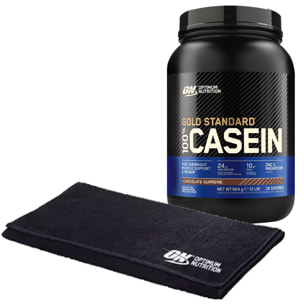 Proteine di Caseina a Lento Rilascio Cioccolato 924g Gold Standard 100% Casein + Asciugamano