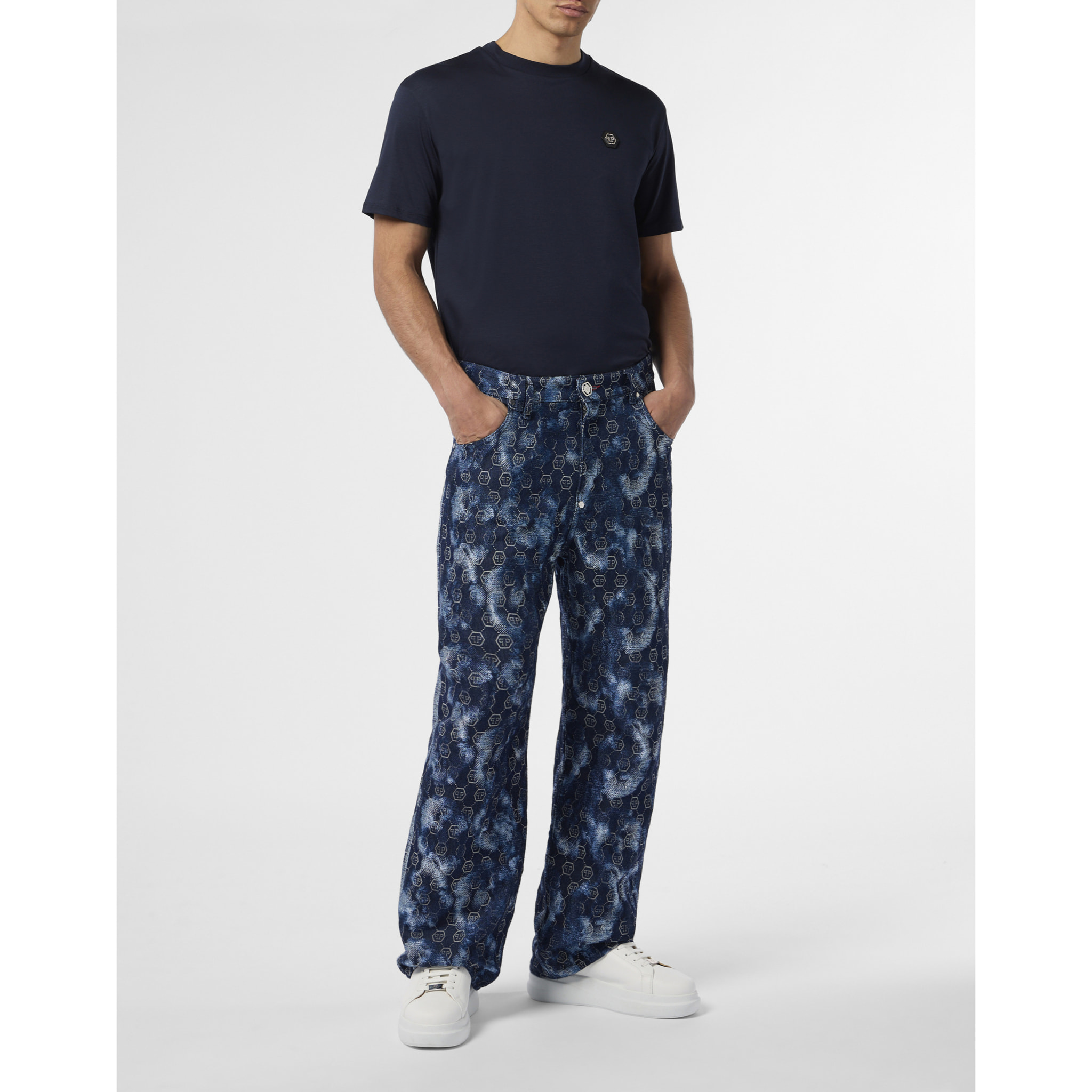 PHILIPP PLEIN Beach Boy Fit Jeans Jacquard Monogram