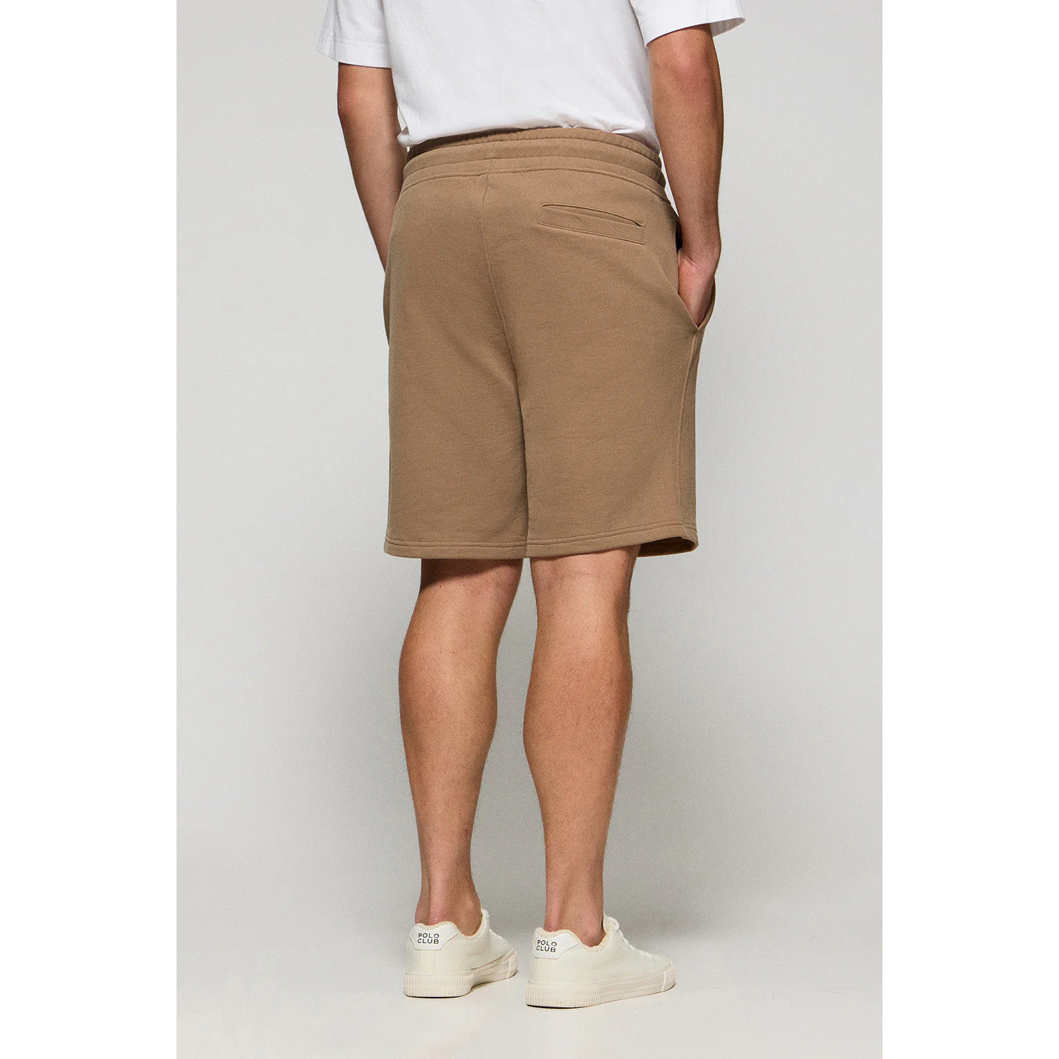 Bermuda Jonas in cotone moka relaxed fit con toppa in twill in gomma Polo Club