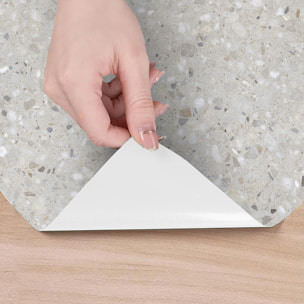 Revêtement sticker sol - TERRAZZO - Rouleau adhésif Protection Anti-dérapant