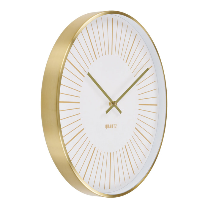 Takamaka - Orologio da parete in alluminio dorato con movimento silenzioso ø40 cm