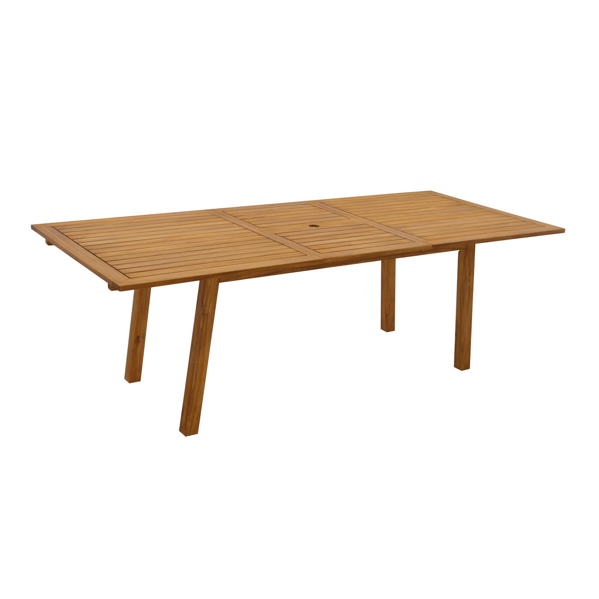 Table de jardin extensible rallonges intégrées en bois massif L180-240 cm MAYEL