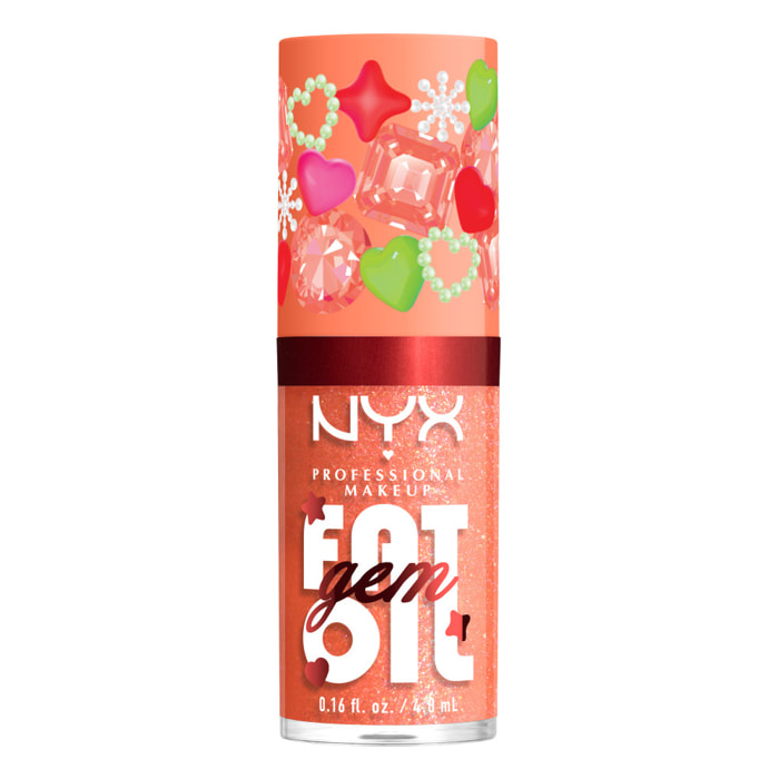 NYX Professional Makeup Bling The Halls Huile à Lèvres Fat Oil PEACH DIAMOND