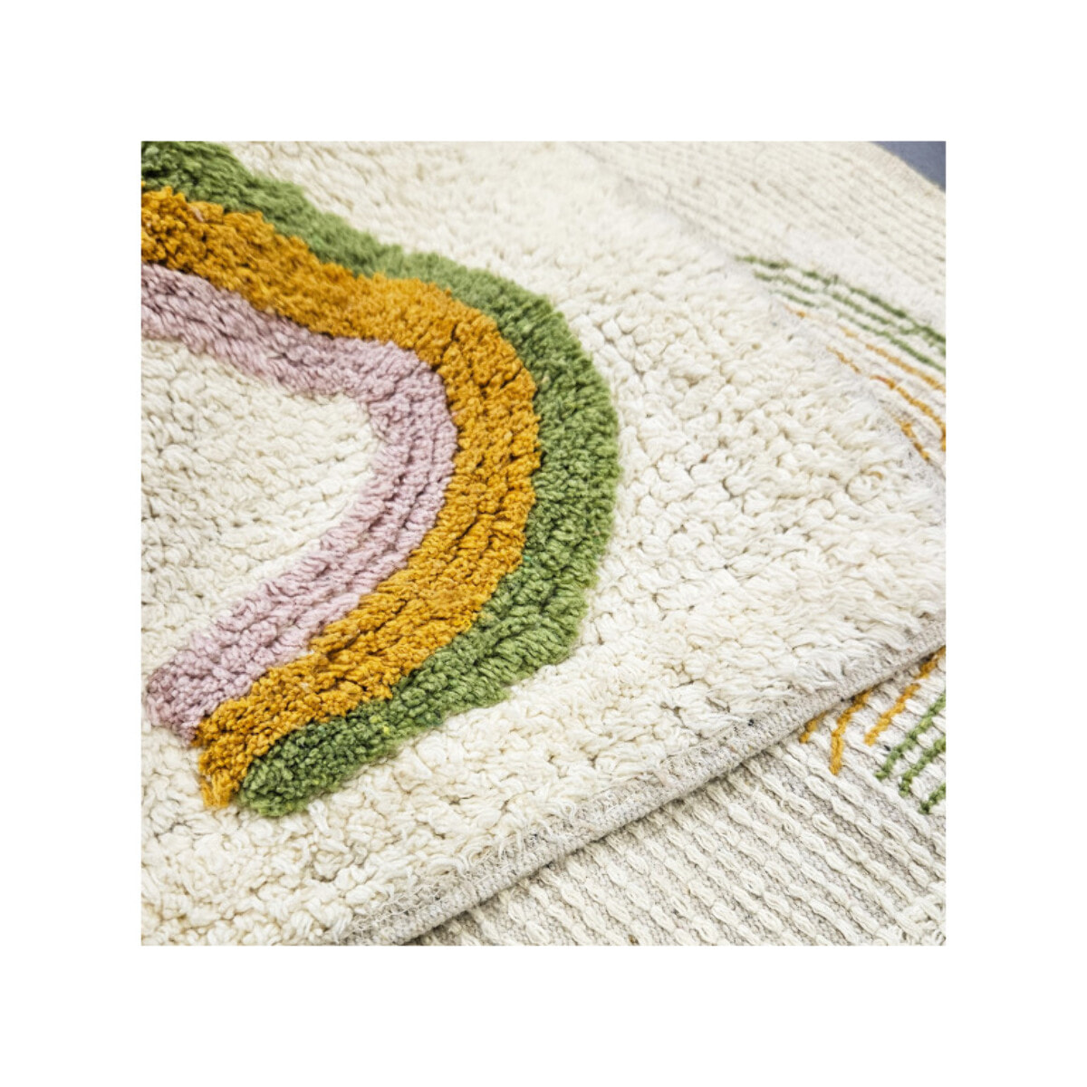 Tapis enfant rectangulaire arc-en-ciel 90 x150cm - RAINBOW