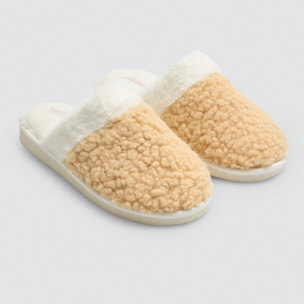 Pantofole da casa con pelliccia e pelle di pecora