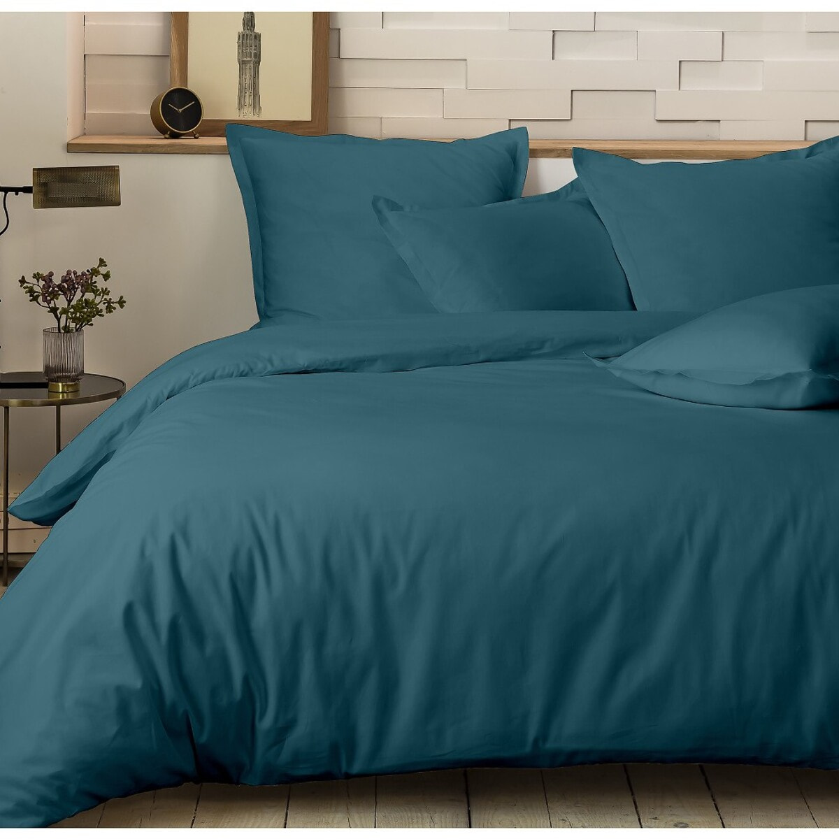 PARURE HOUSSE DE COUETTE 1 PERS 140x200 percale de Coton - PERCALE EMERAUDE