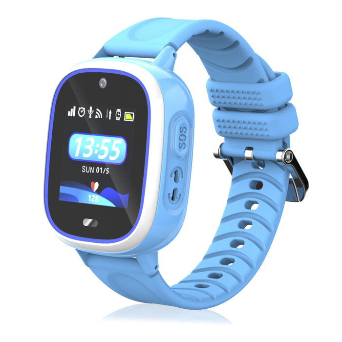 DAM Smartwatch TD31 GPS, LBS, WiFi. Localizador especial para niños. Con cámara, llamada SOS, alarma. 4,1x1,55x5,5 Cm. Color: Azul