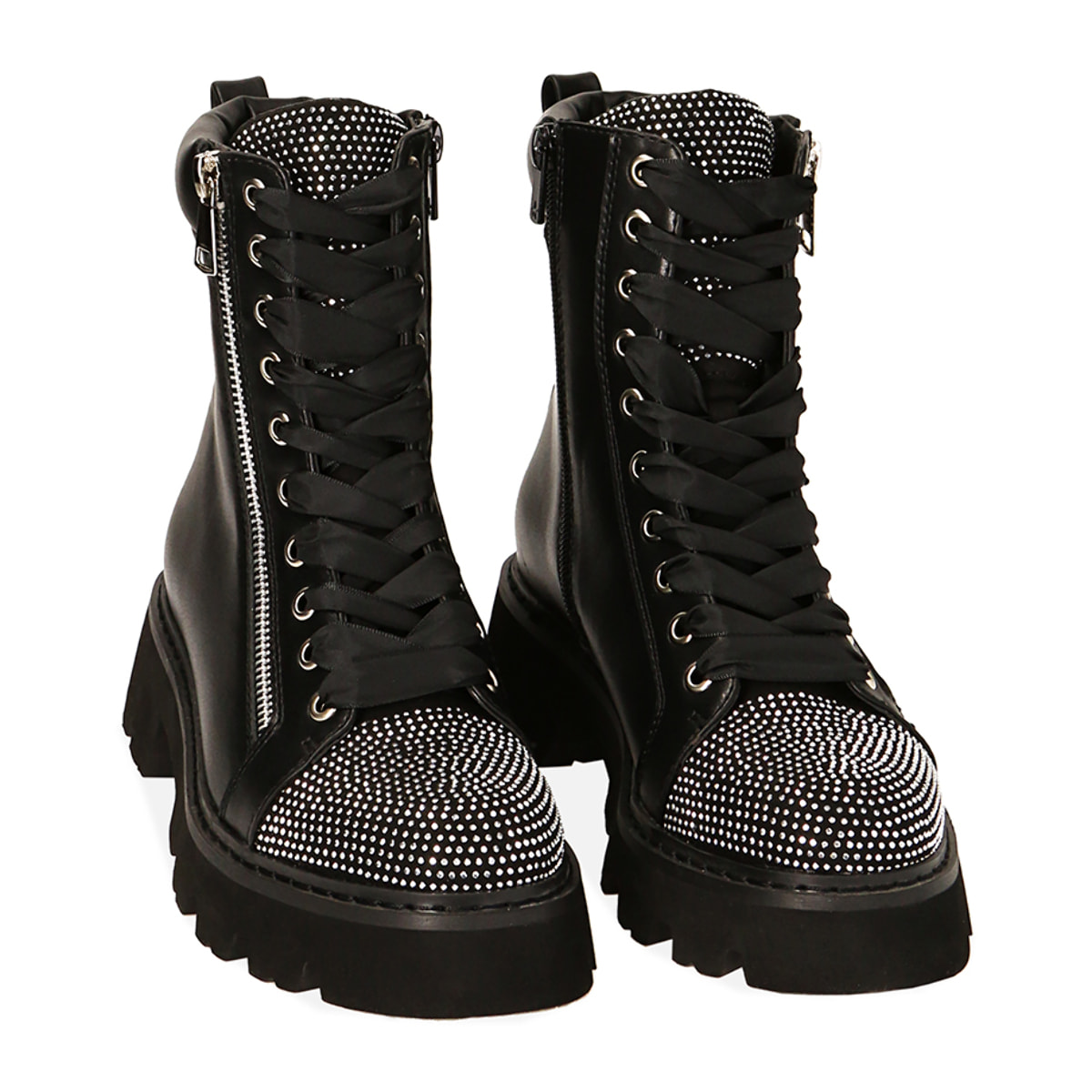 Anfibi neri con strass