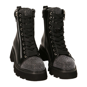 Anfibi neri con strass