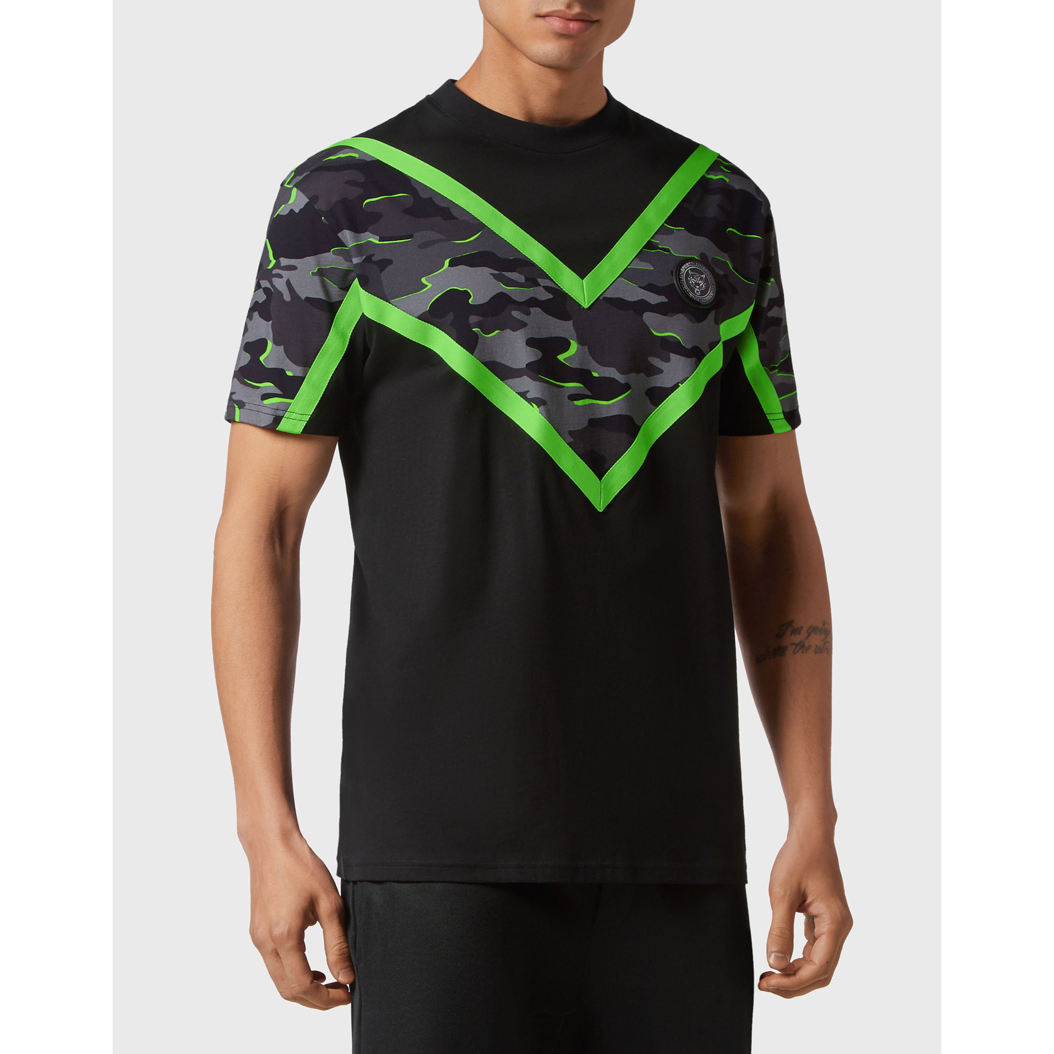 PLEIN SPORT Camiseta Cuello Redondo CAMOUFLAGE