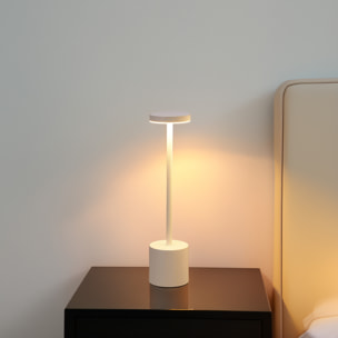 Well Home Lámpara de Mesa color Blanco con 24 luces LED blanco cálido con 3 modos de iluminación Ø8x34,2cm